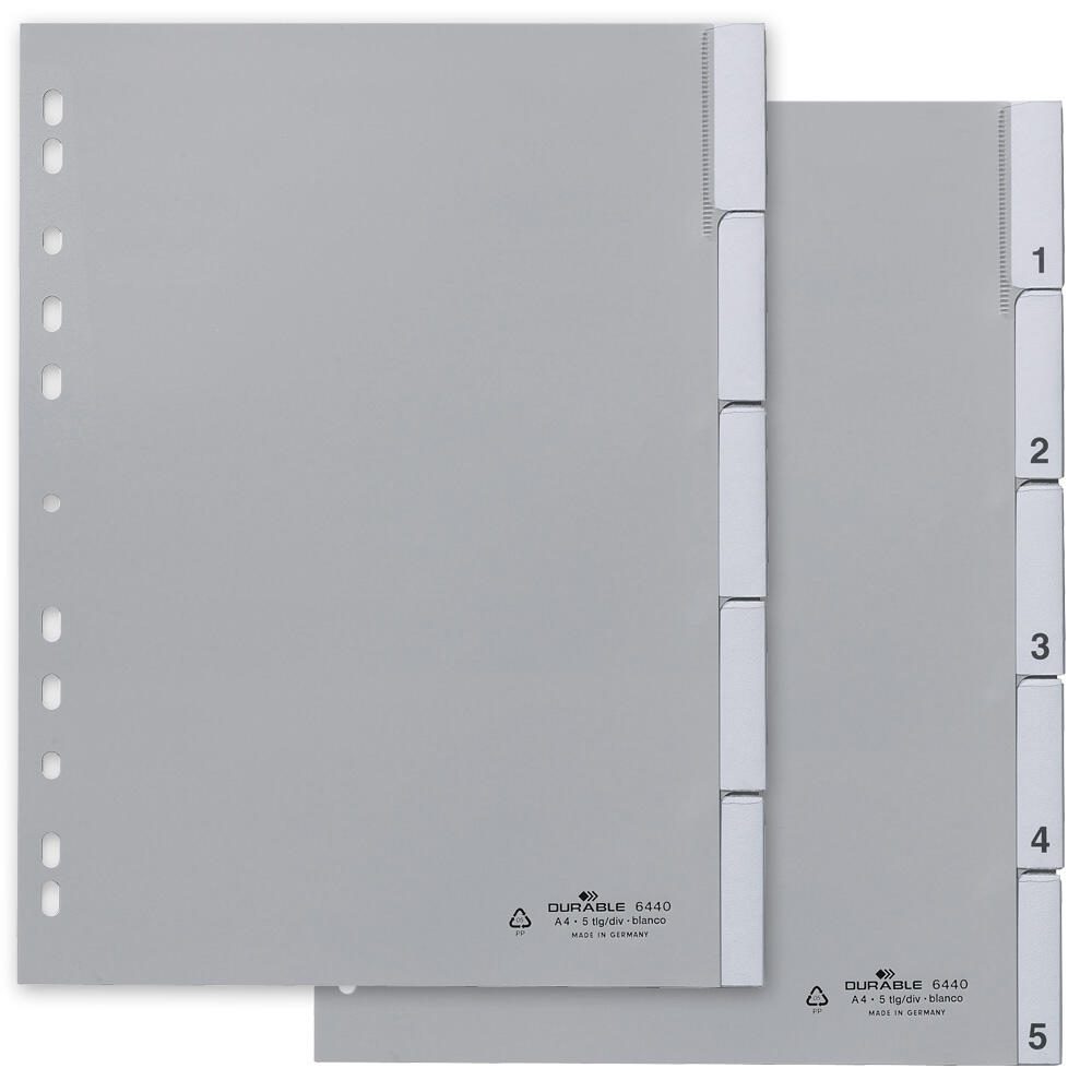 DURABLE Ordnerregister Vollformat 1-5 DIN A4