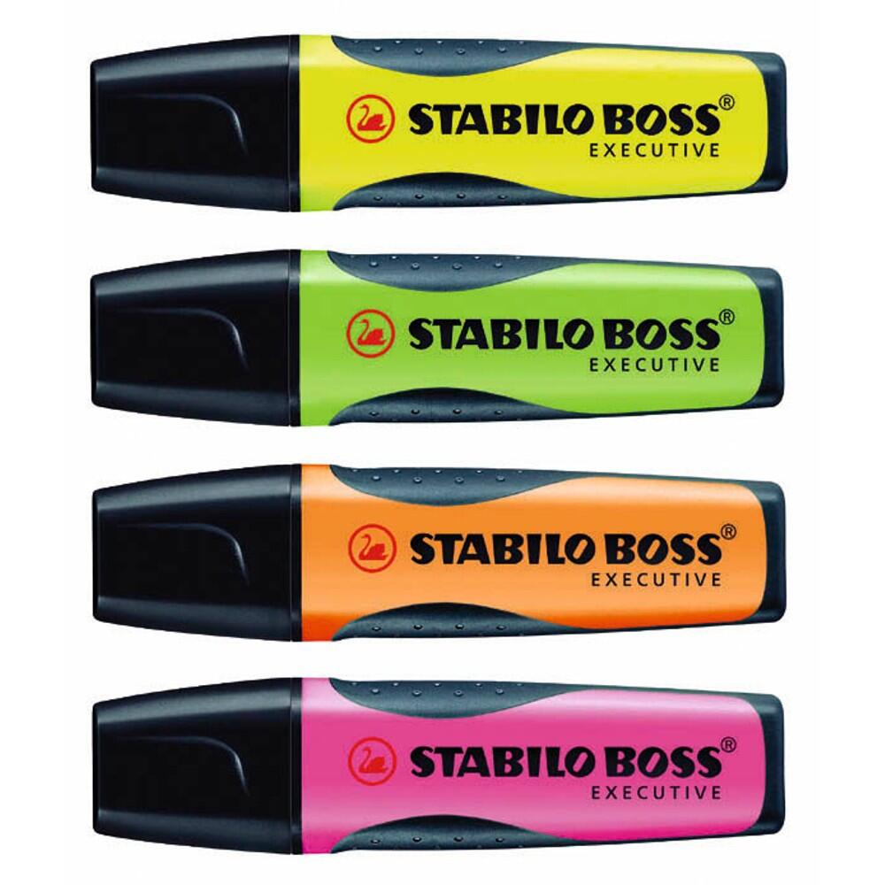 STABILO BOSS EXECUTIVE Textmarker - farbsortiert - 4 Stück