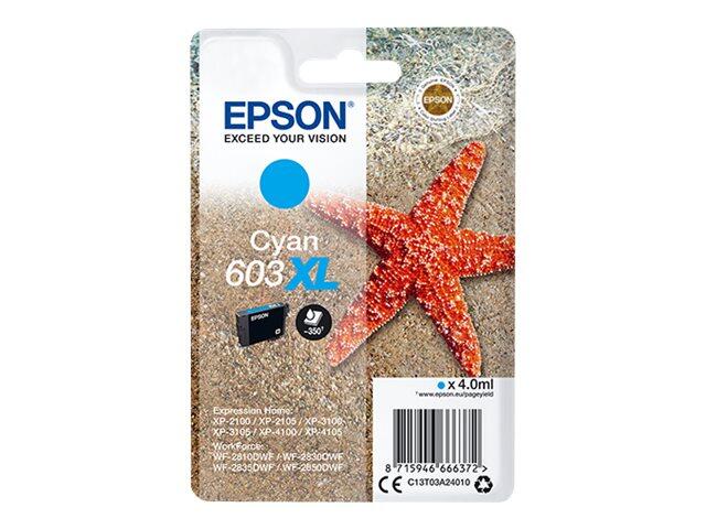 Epson Original 603XL Seestern Druckerpatrone - cyan (C13T03A24010)