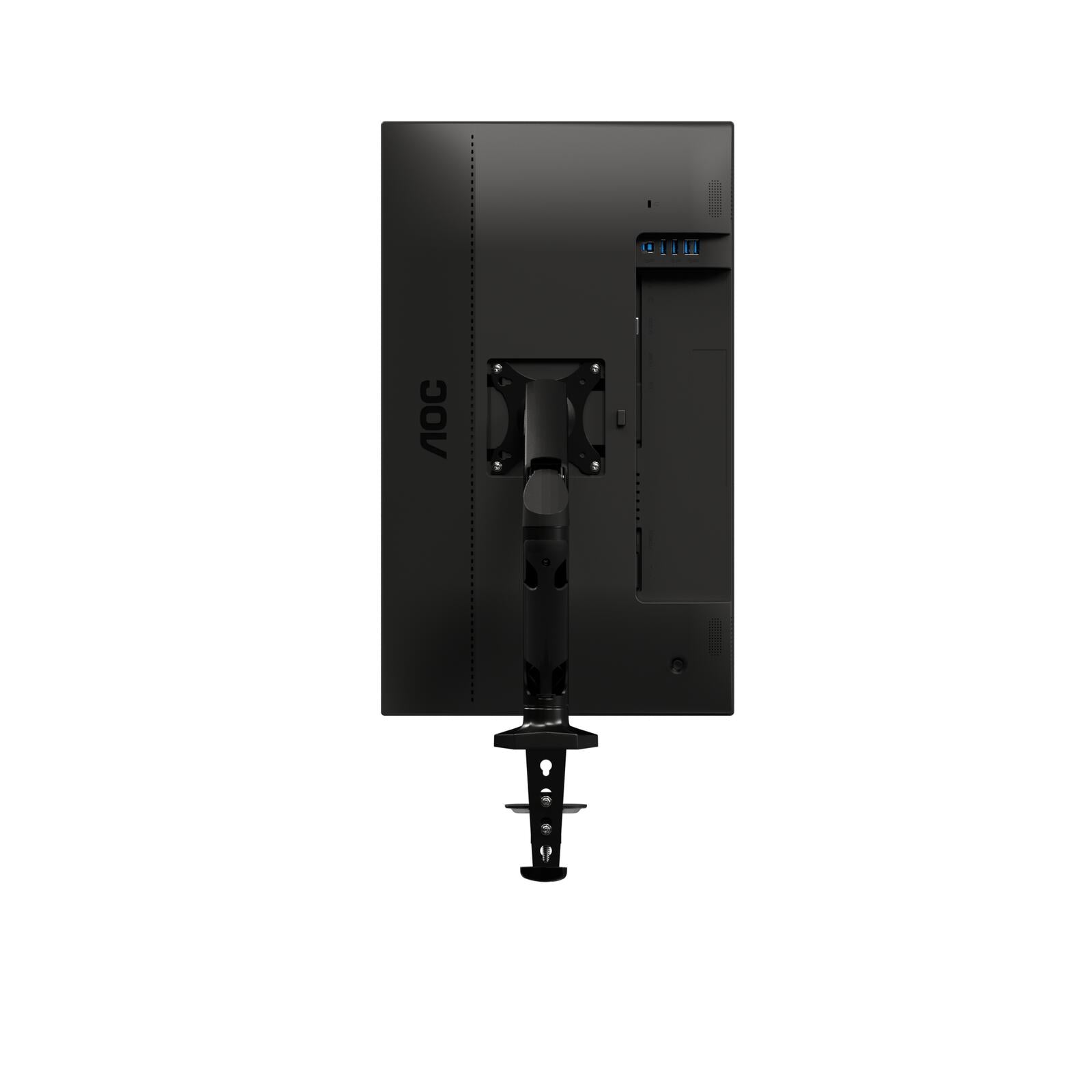 AOC AS110D0 Monitortischhalterung Gasfeder neigbar, schwenkbar, Pivot 33-80cm (13-31,5') 2-9 KG, VESA 75x75/100x100
