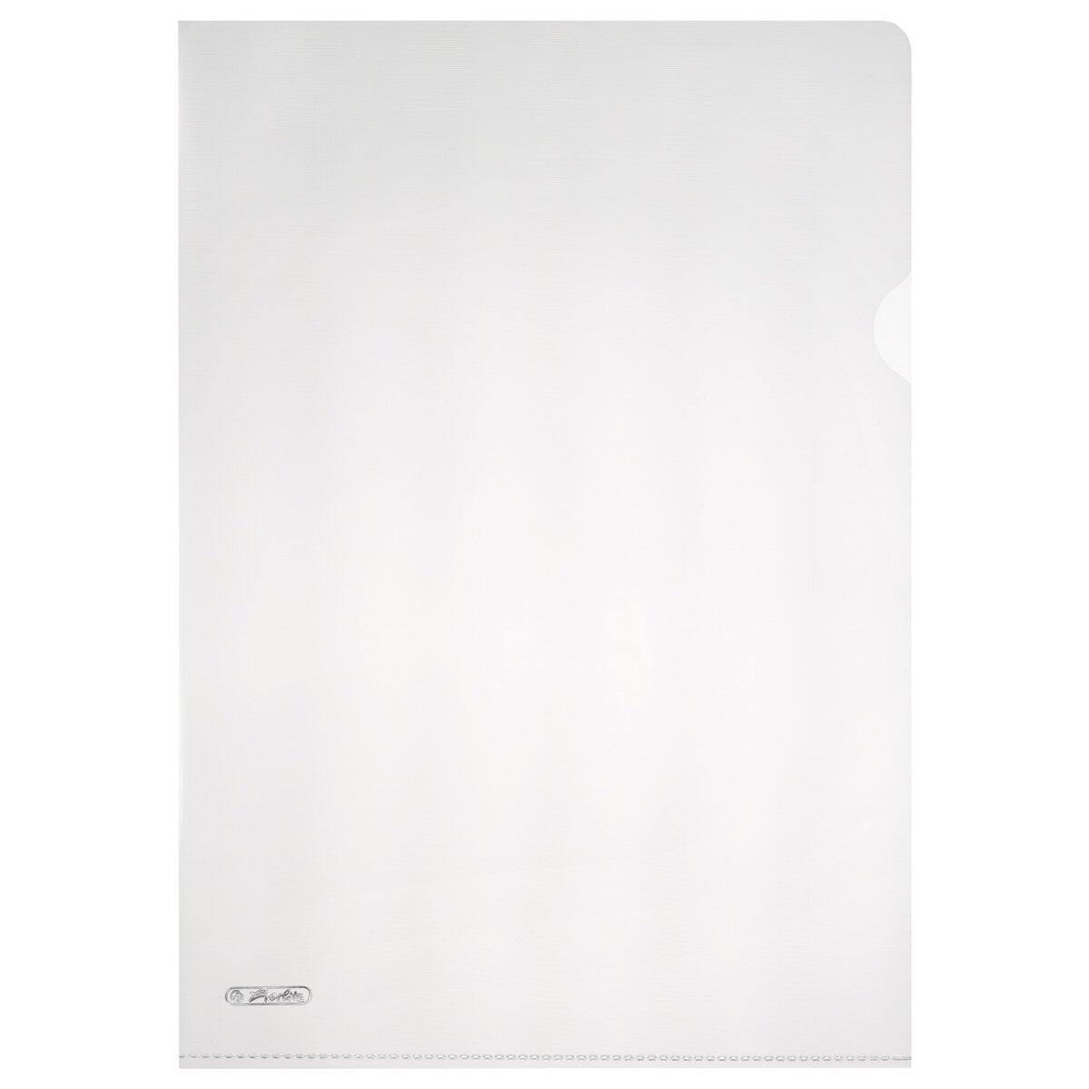 herlitz Aktenhülle DIN A4 transparent genarbt 0,19 mm - 10 Stück