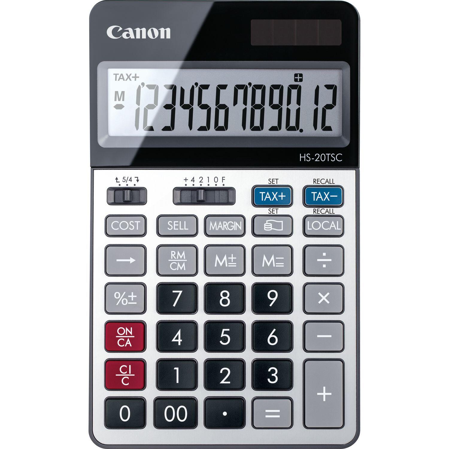 Canon HS-20TSC Basisrechner 12 Stellen Solarpanel & Batterie