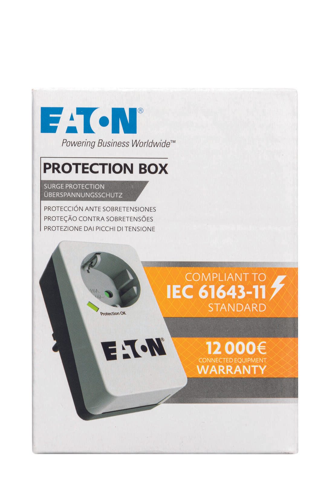 Eaton Steckdosenstecker mit Überspannungsschutz weiß