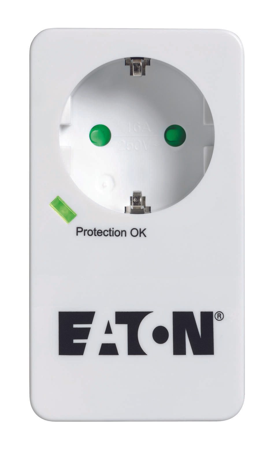 Eaton Steckdosen Schalter mit Telefonstecker und Überspannungsschutz weiß (PB1TD)