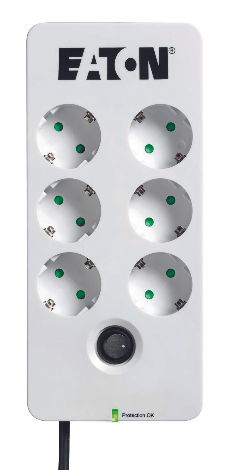 Eaton Steckdosenleiste 6-fach mit ßberspannungsschutz und Schalter 1.5m weiß