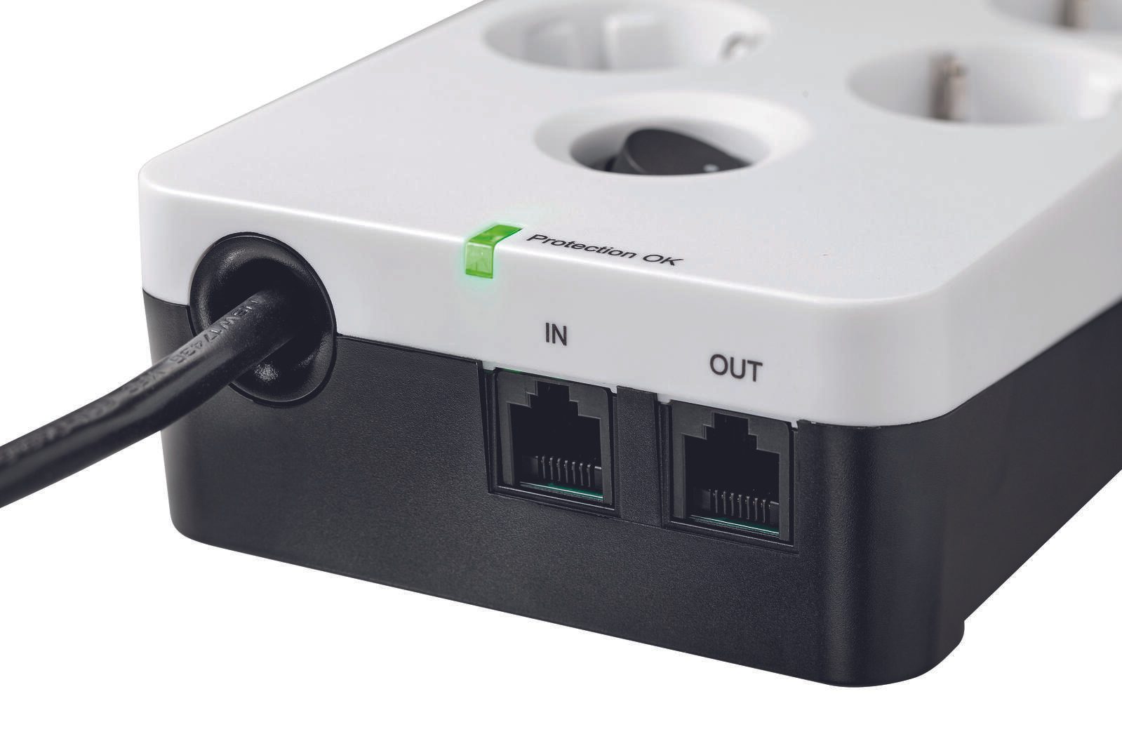 Eaton Steckdosenleiste 8fach mit RJ-11 Telefonstecker und USB-Anschlüsse 1.5m weiß