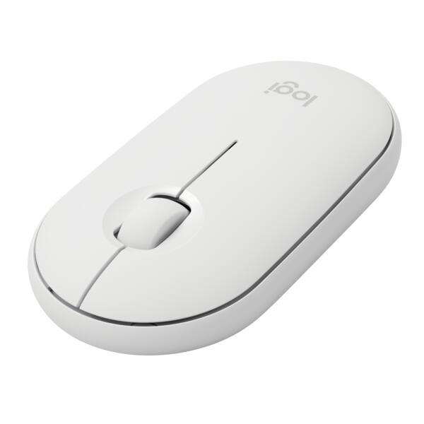 Logitech M350 Pebble Maus (kabellos, weiß)