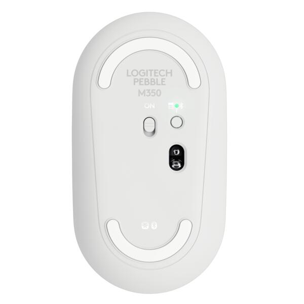 Logitech M350 Pebble Maus (kabellos, weiß)