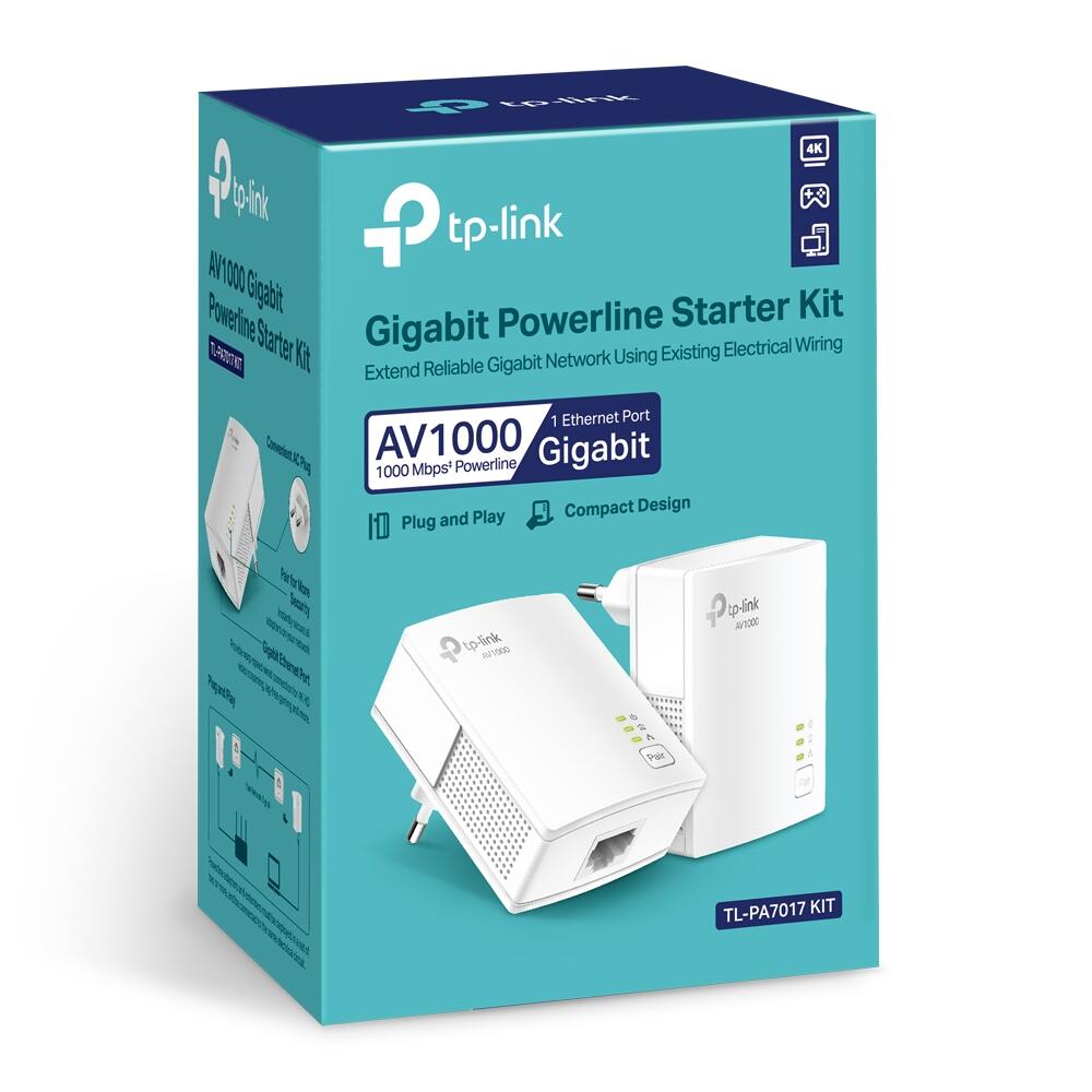 TP-Link TL-PA7017 KIT AV1000 Gigabit Powerline Adapter KIT