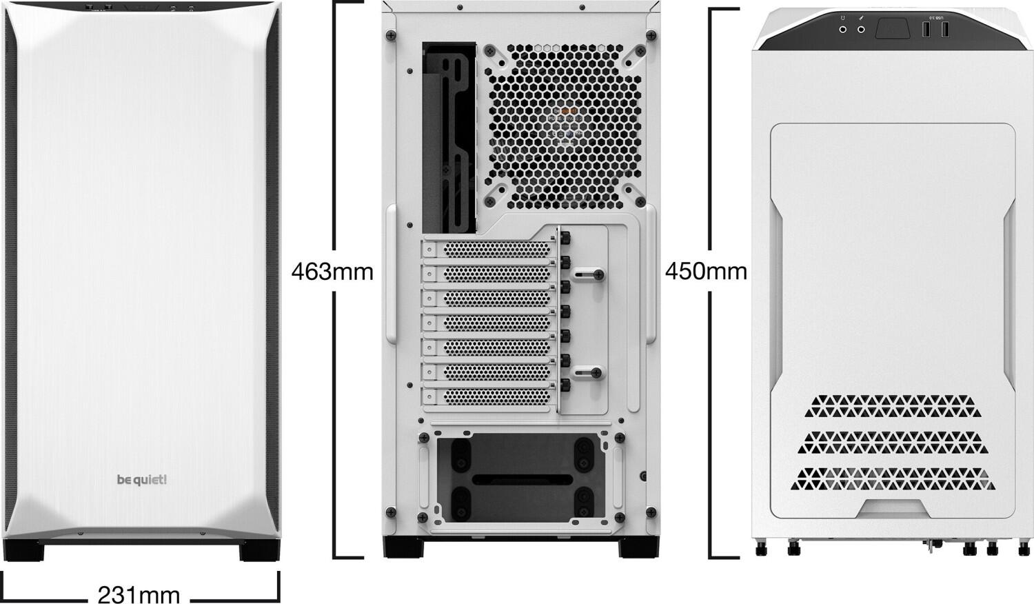 be quiet PC Gehäuse Pure Base 500 Window ATX weiß