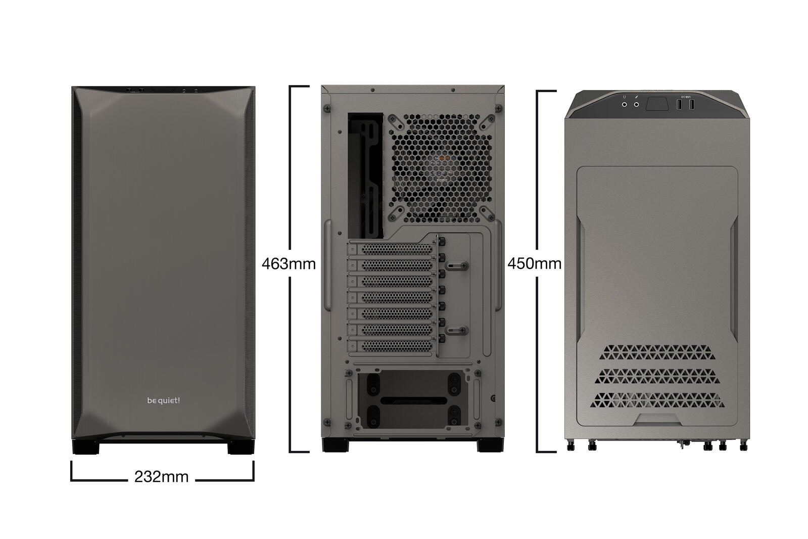 be quiet PC Gehäuse Pure Base 500 Window ATX metallic grau
