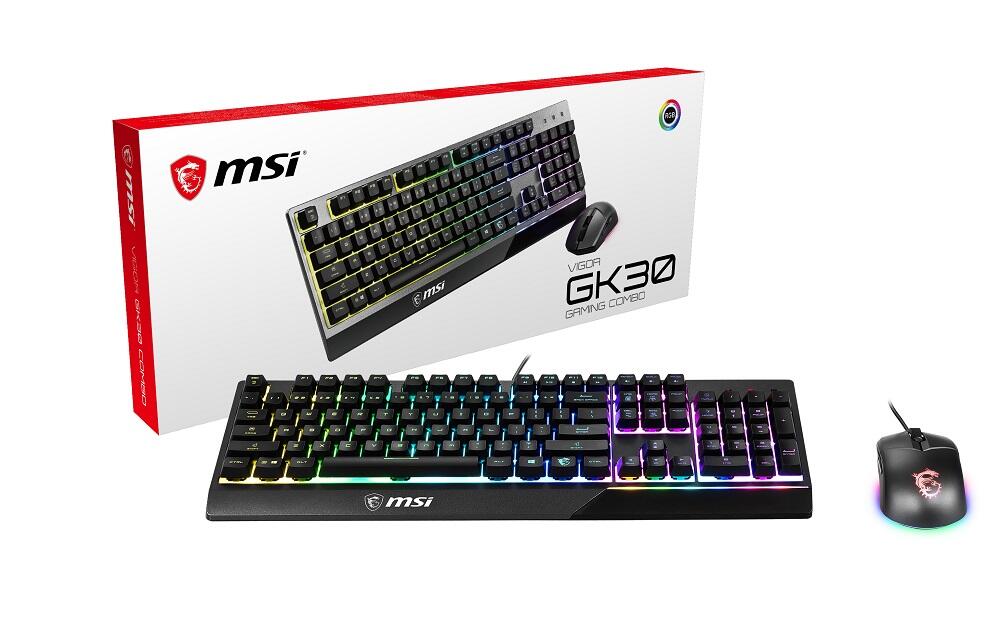 MSI Vigor GK30 Combo Gaming Tastatur mit Clutch GM11 Gaming Maus