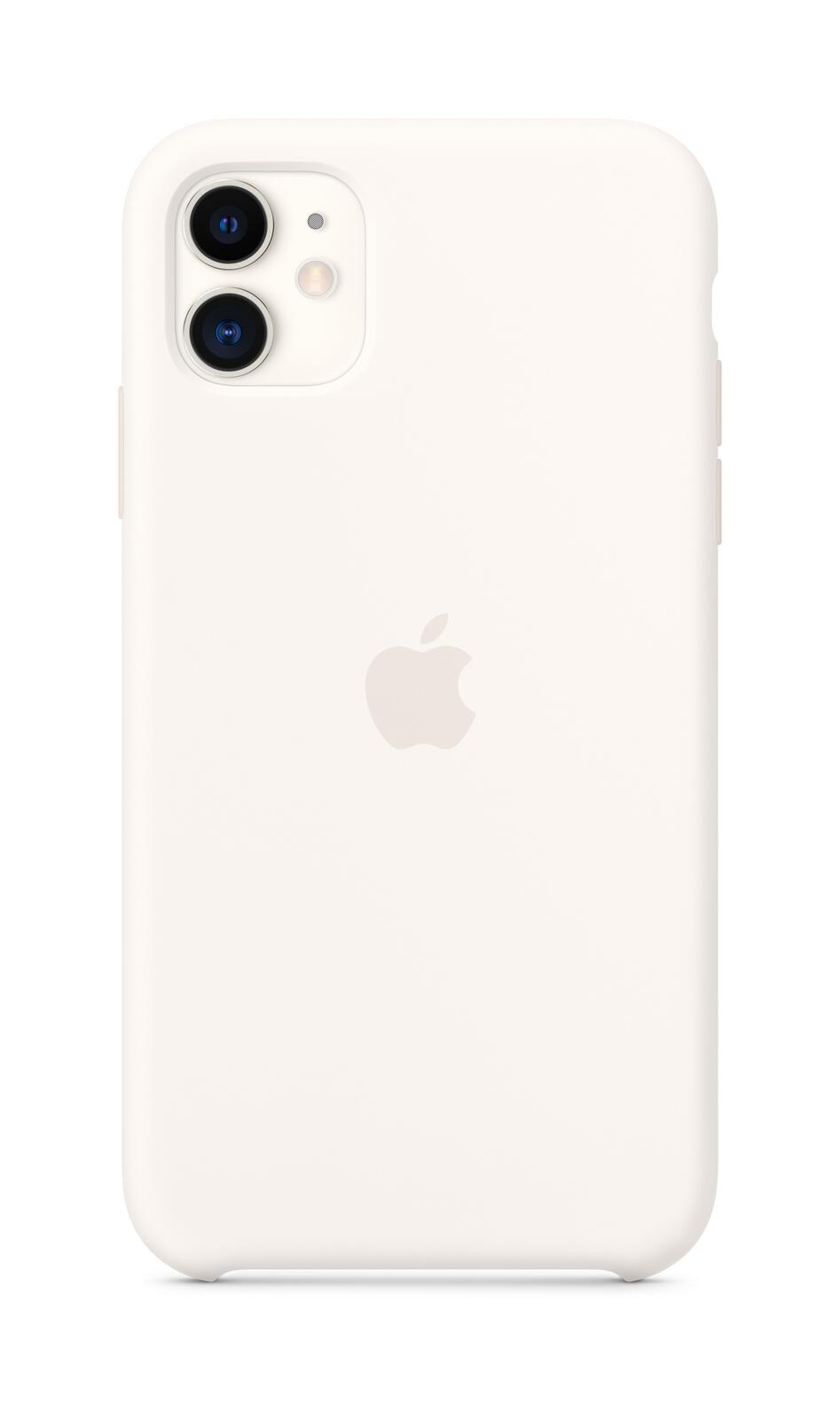 Apple Silikon Case für Apple iPhone 11, weiß