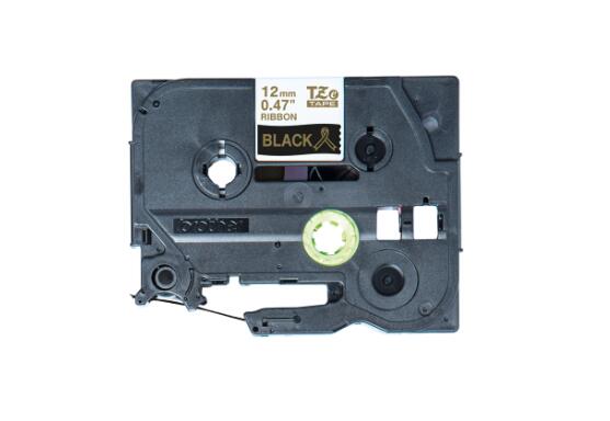 Brother Original P-Touch Farbband TZe-R334 Gold auf Schwarz (TZER334)