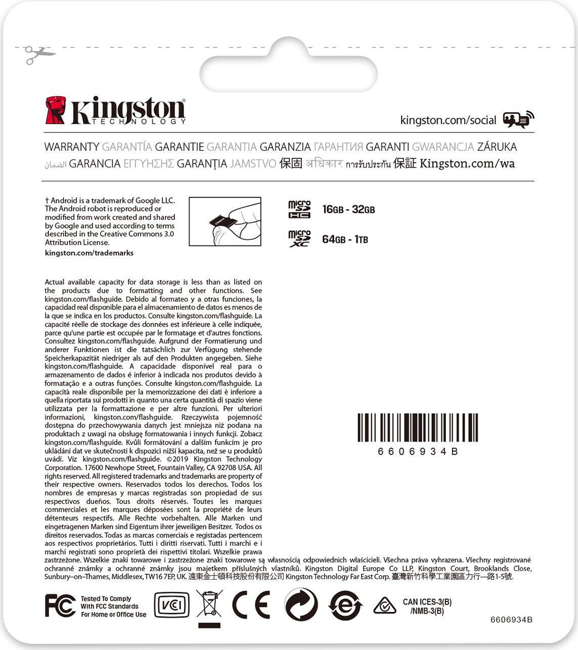 Kingston Canvas Select Plus - microSDHC 64GB Kit