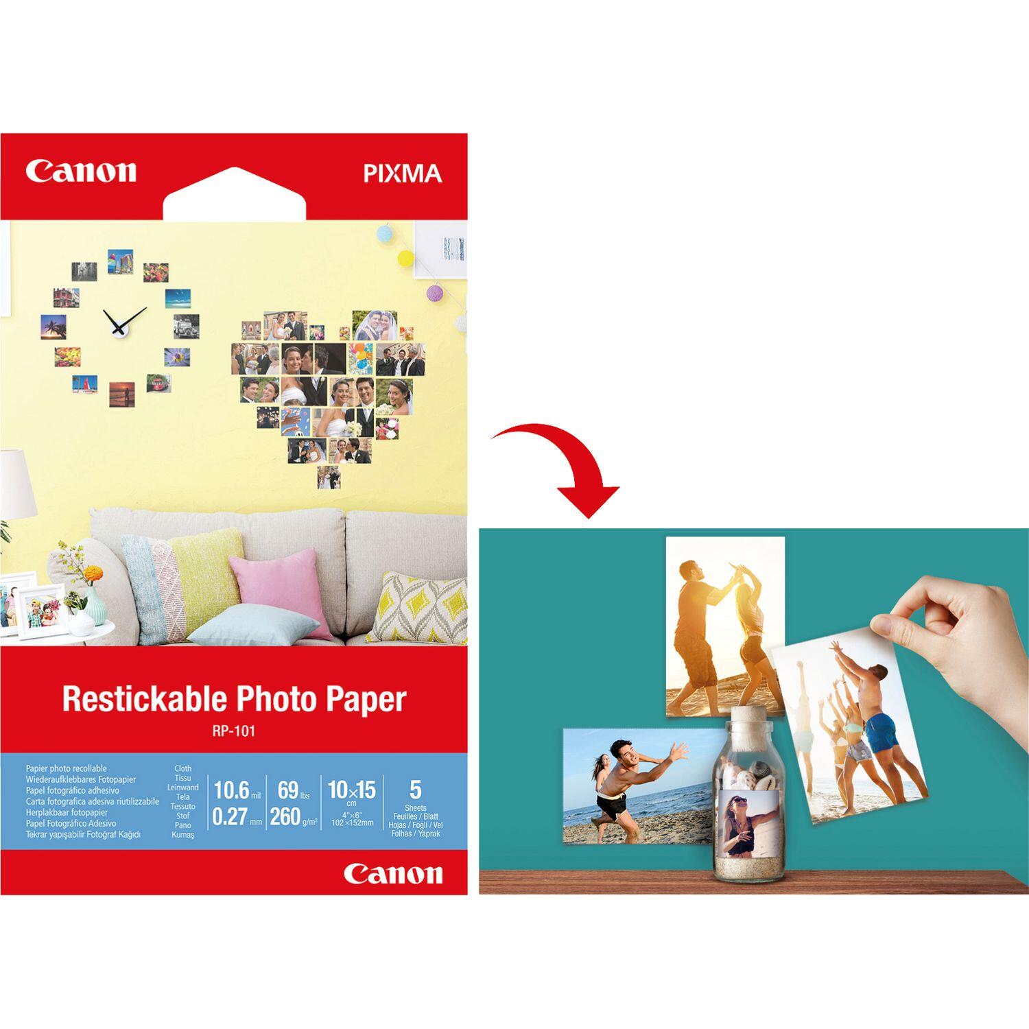 Canon Creative Kit 3 Papiersorten MG-101 100x150mm - 5 Blatt + RP-101 100x150mm - 5 Blatt + PP-201 100x150mm - 50 Blatt