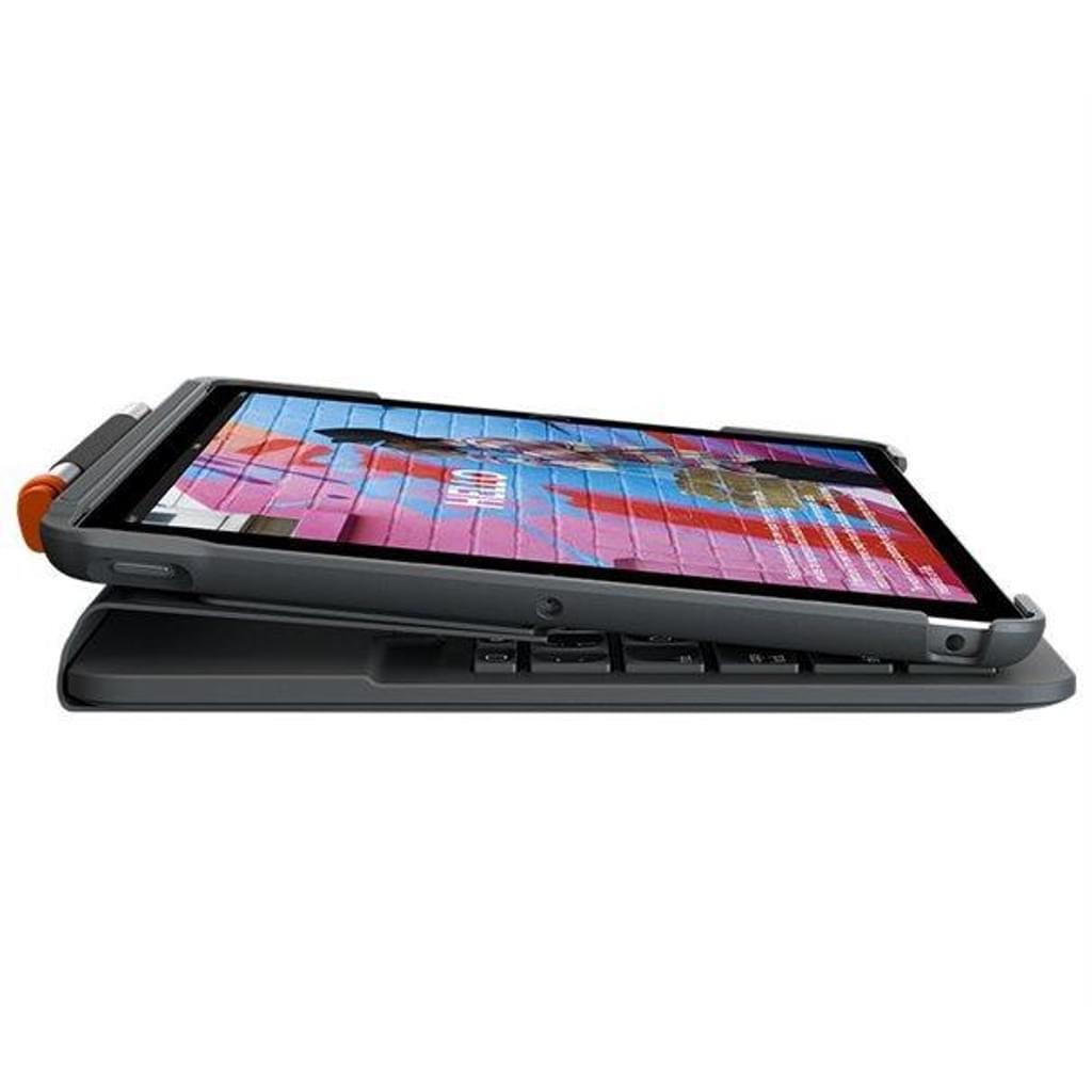 Logitech Slim Folio Tastatur und Foliohülle grafit