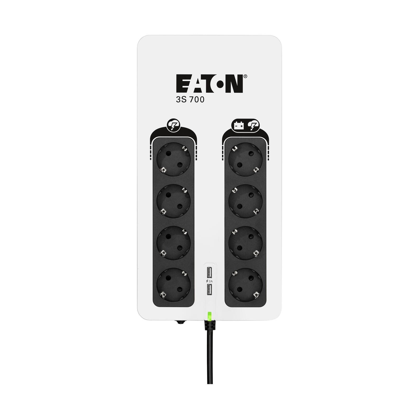 Eaton USV 3S Gen2 420W 700VA Schuko-Eingang, 8-Ausgänge