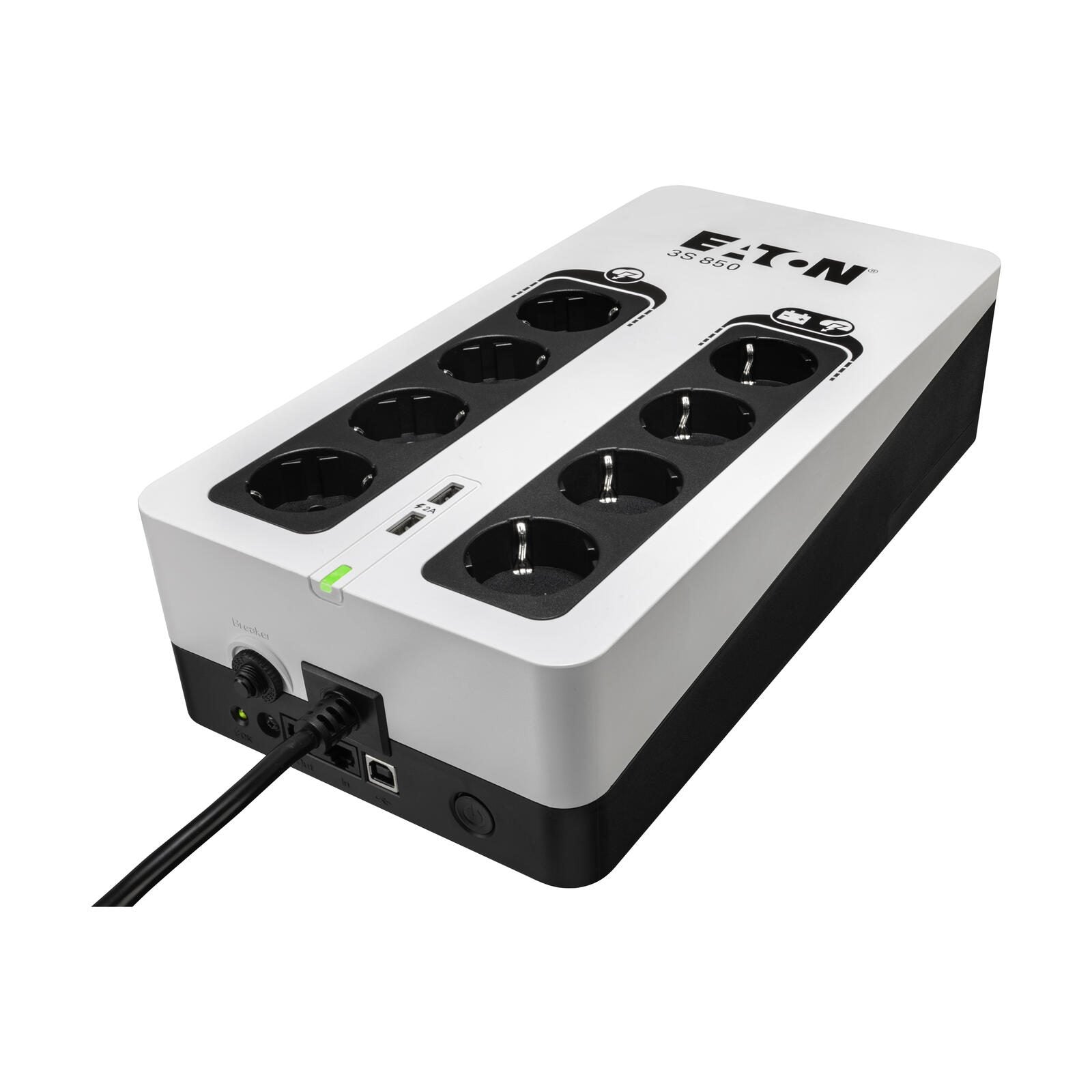 Eaton USV 3S Gen2 510W 850VA Schuko-Eingang, 8-Ausgänge