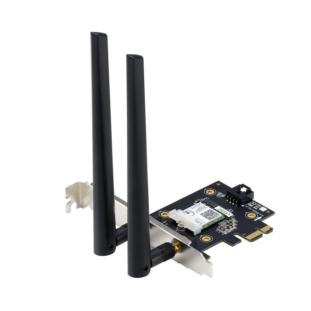 ASUS PCE-AX3000 Dual-Band PCI-E WiFi 6 (802.11ax). Unterstützung für 160MHz, Bluetooth 5.0, WPA3-Netzwerksicherheit