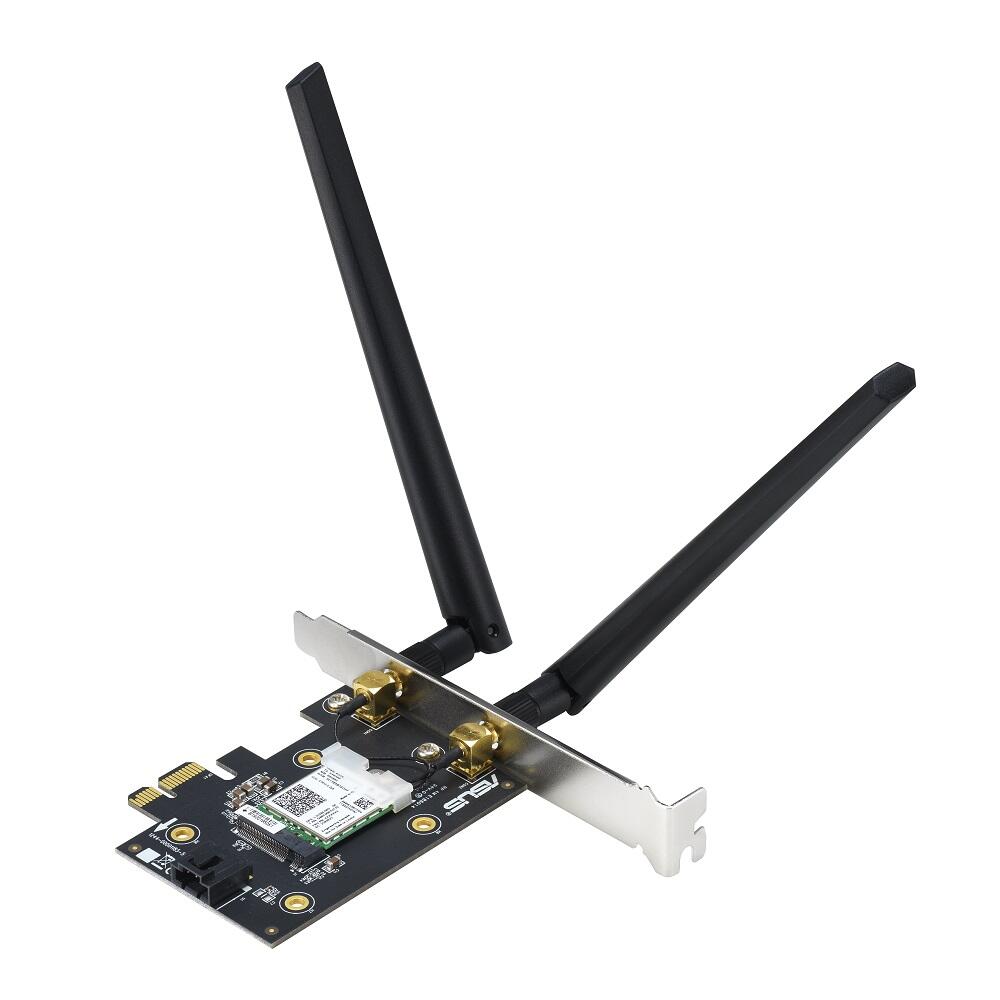 ASUS PCE-AX3000 Dual-Band PCI-E WiFi 6 (802.11ax). Unterstützung für 160MHz, Bluetooth 5.0, WPA3-Netzwerksicherheit