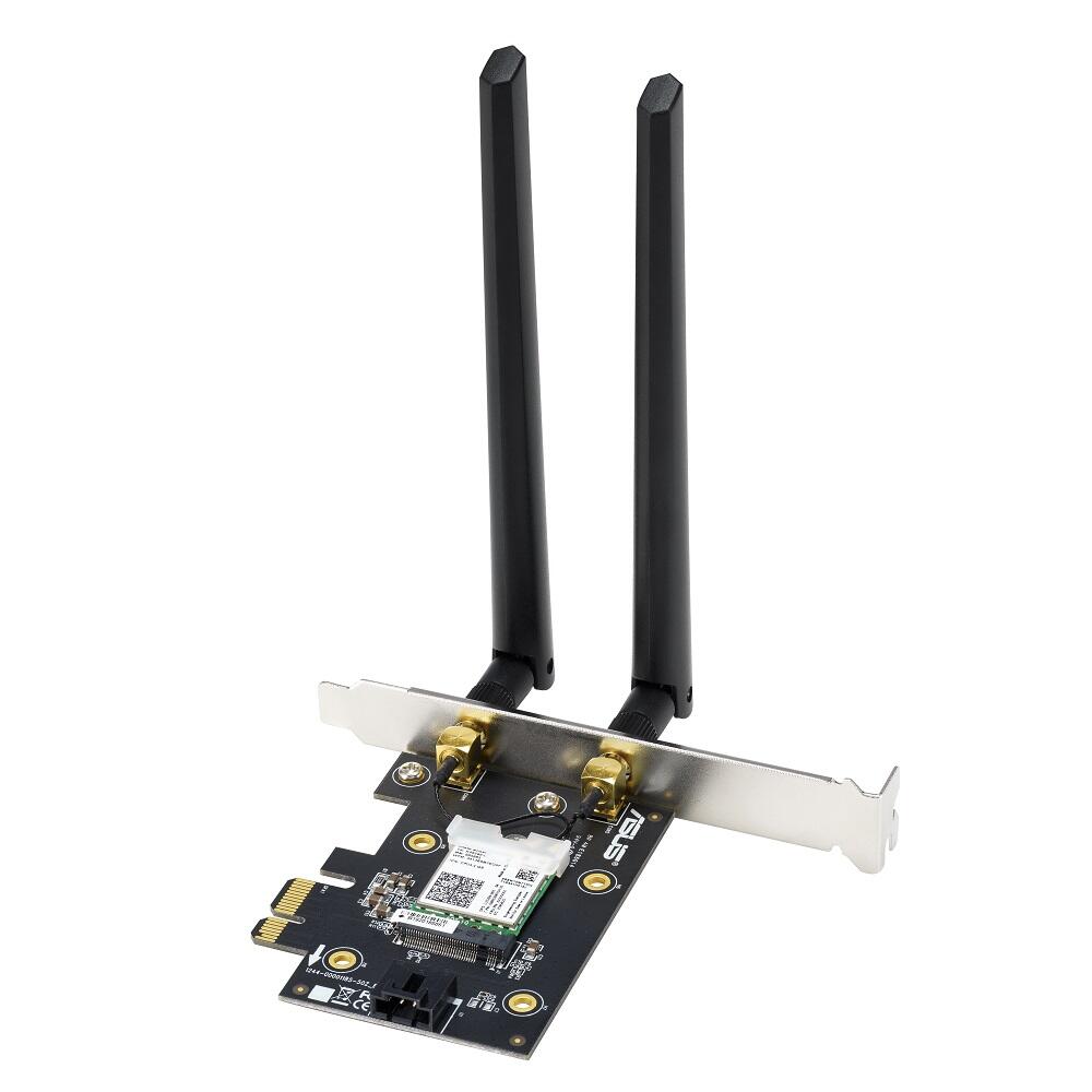 ASUS PCE-AX3000 Dual-Band PCI-E WiFi 6 (802.11ax). Unterstützung für 160MHz, Bluetooth 5.0, WPA3-Netzwerksicherheit