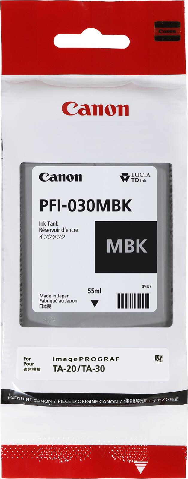 Canon Original PFI-030MBK Druckerpatrone - mattschwarz 55ml