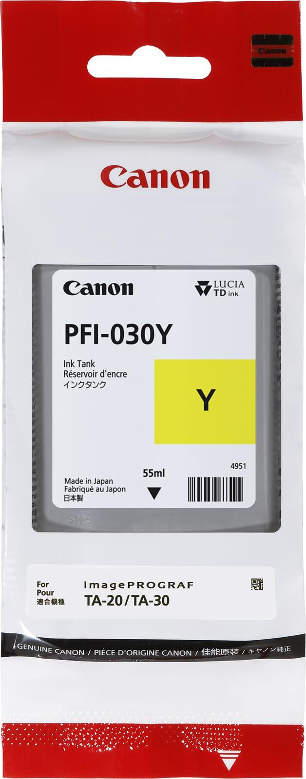 Canon Original PFI-030Y Druckerpatrone - gelb 55ml