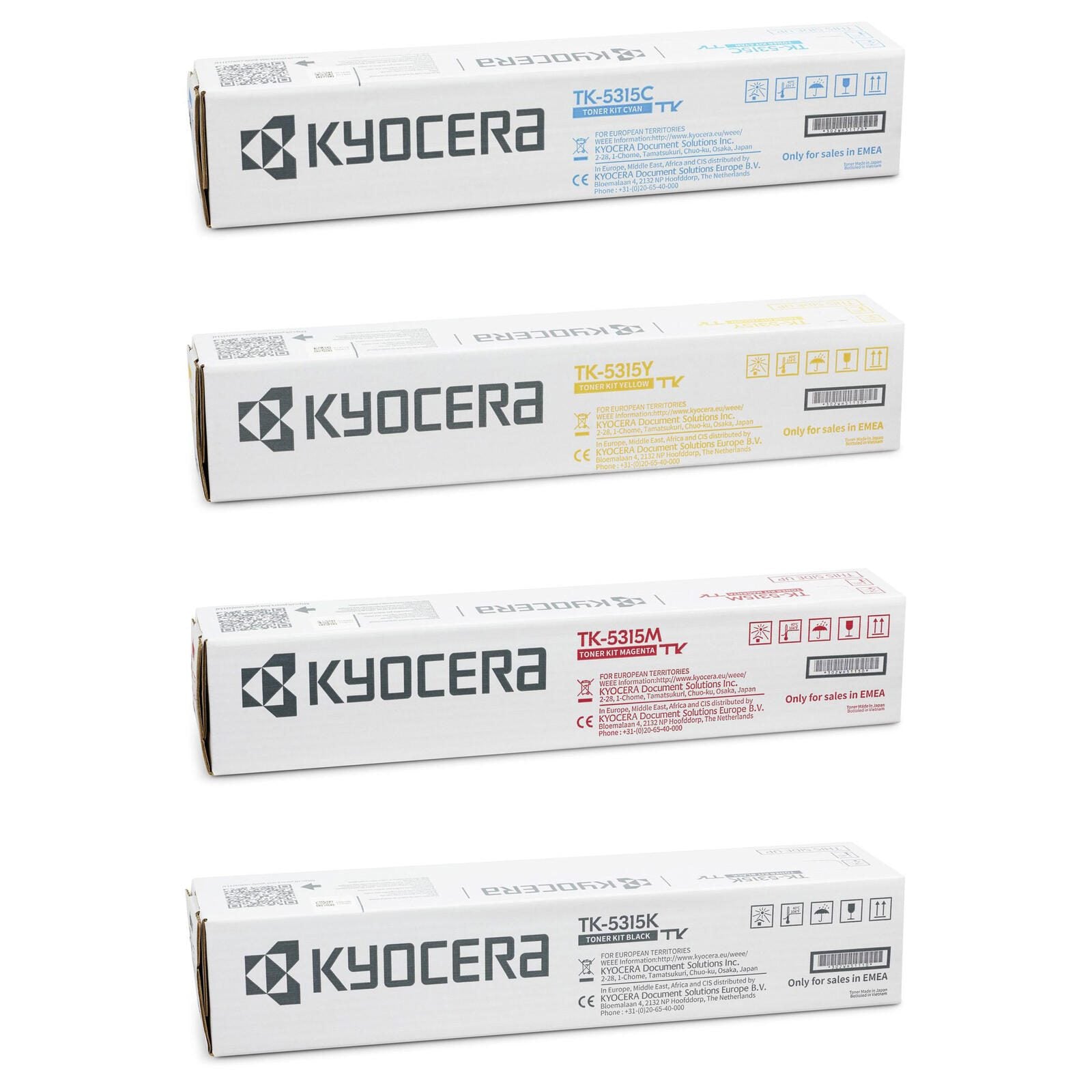 Kyocera Original TK-5315 Toner 4er Set - BK/C/M/Y - 24.000/18.000 Seiten