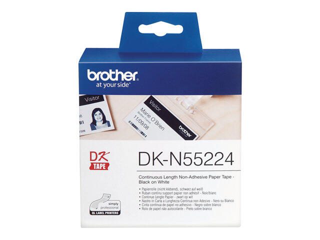 Brother DKN55224 Papierband Schwarz auf Weiß - Rolle (5,4 cm x 30,5 m) - 1 Rolle(n) - für QL 1050, 1050N, 1060N, 500