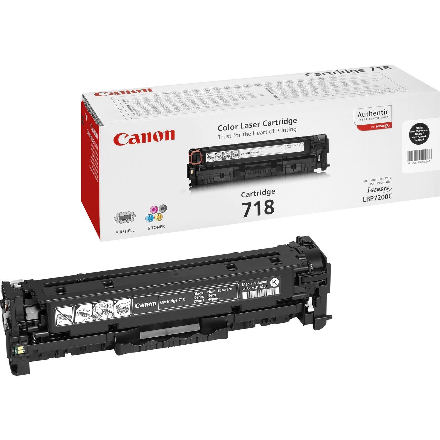 Canon Original 718BK Toner schwarz 3.400 Seiten (2662B002)