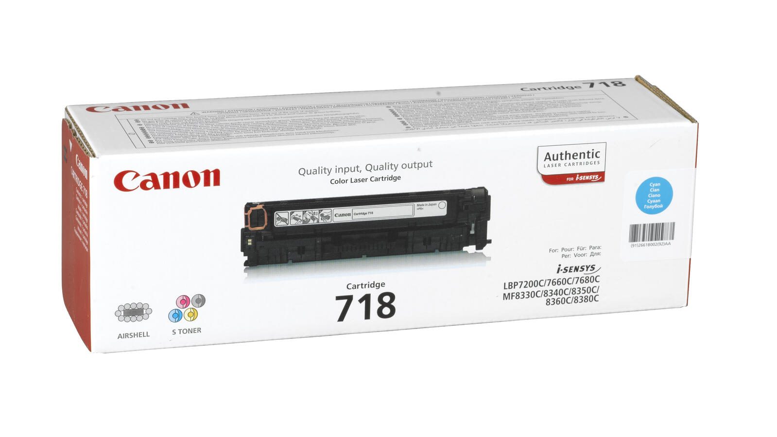 Canon Original 718C Toner cyan 2.900 Seiten (2661B002)
