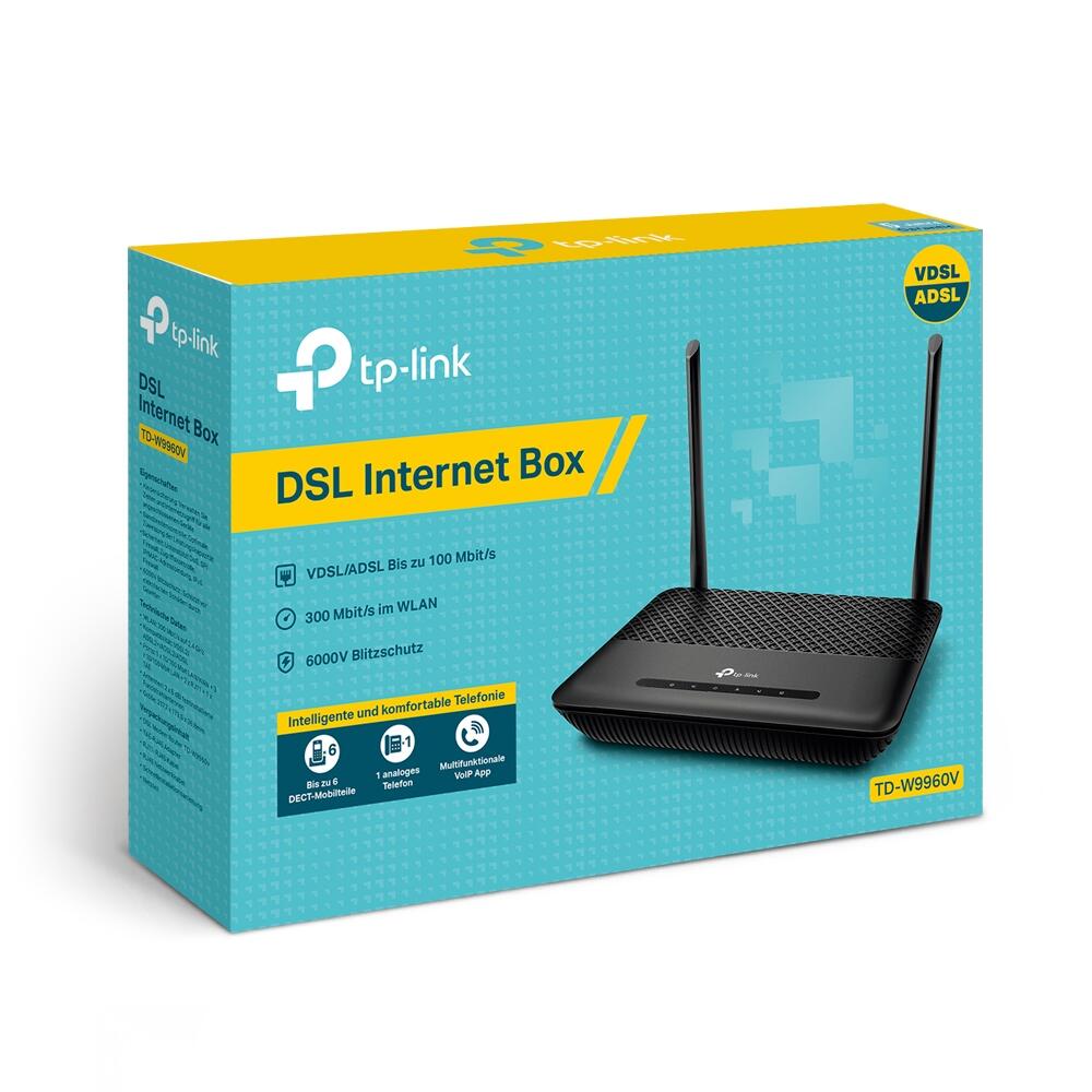 TP-Link TD-W9960v V1 DSL Internet Box WLAN-Geschwindigkeit bis zu 300Mbit/s