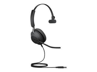 Jabra Evolve2 40 MS Mono Headset On-Ear konvertierbar, kabelgebunden, USB
