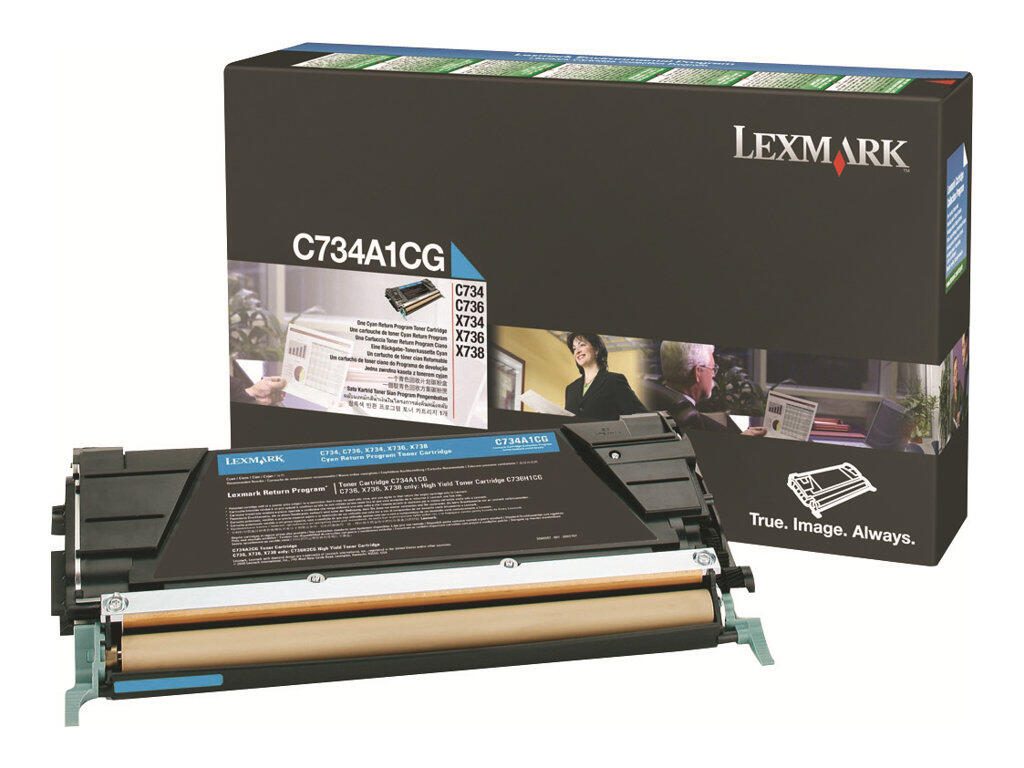 Lexmark Original Toner cyan 6.000 Seiten (C734A1CG) für C734dn/n/dw/dtn, C736dn/dtn/n, X734de, X736de, X738/de/dte