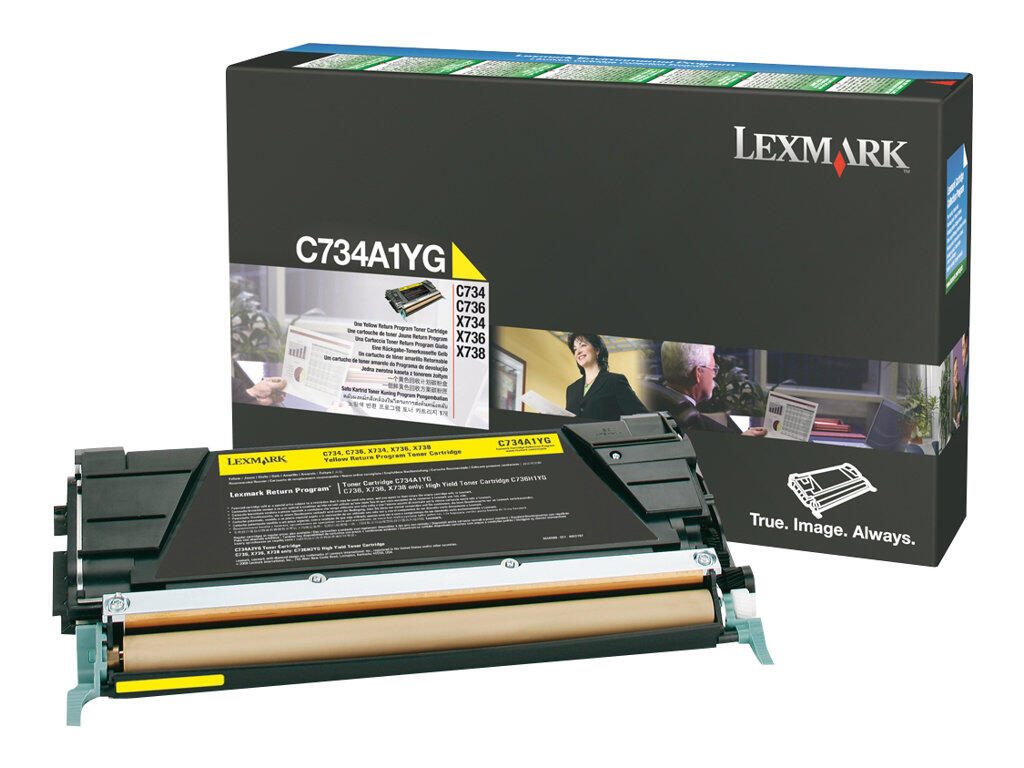 Lexmark Original Toner gelb 6.000 Seiten (C734A1YG) für C734dn/dtn/dw/n, C736dn/dtn/n, X734de, X736de, X738de/dte
