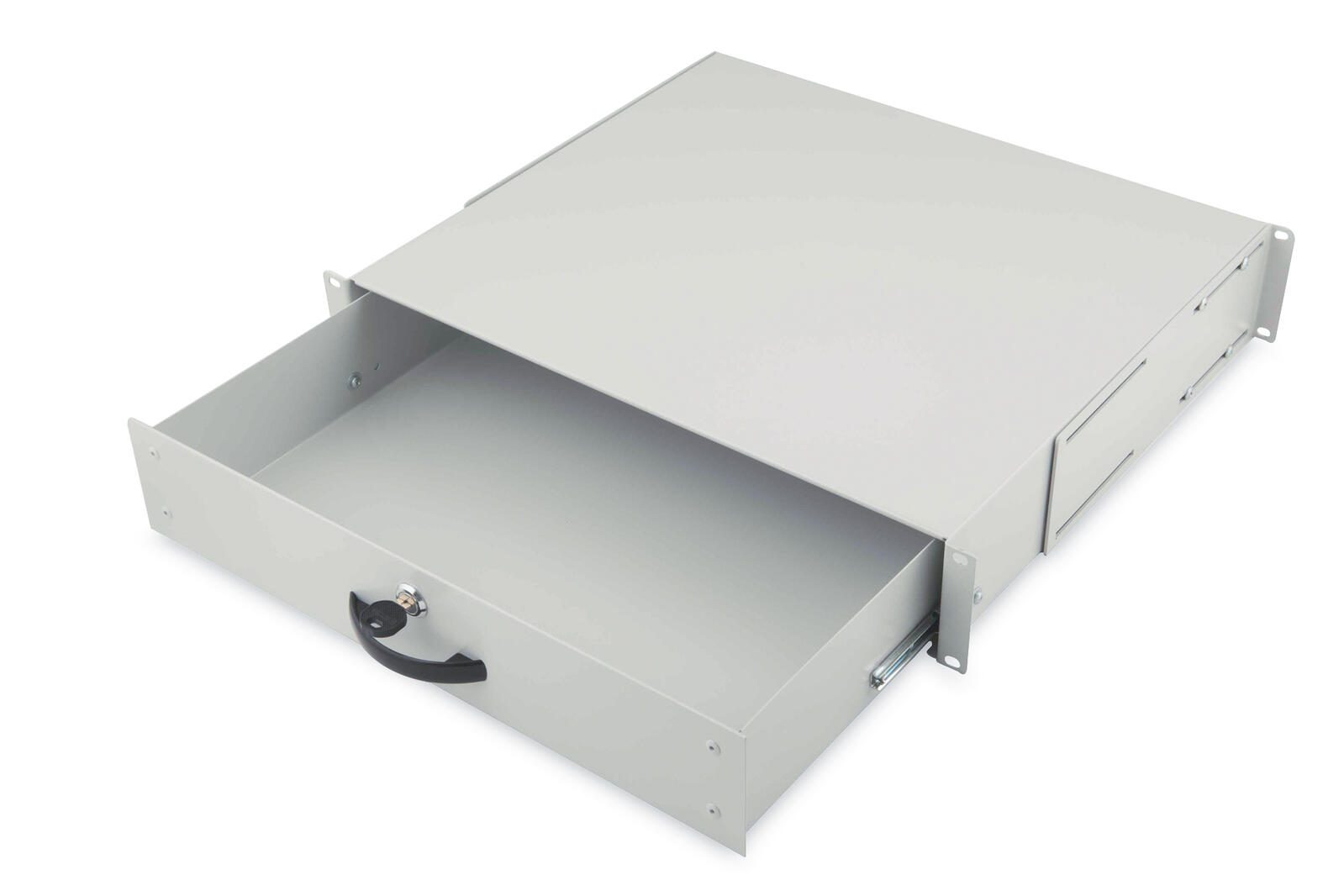 Digitus 19' Serverschrank Schublade für Tastaturen & Dokumente 2HE RAL7035 grau (DN-19 KEY-2U)