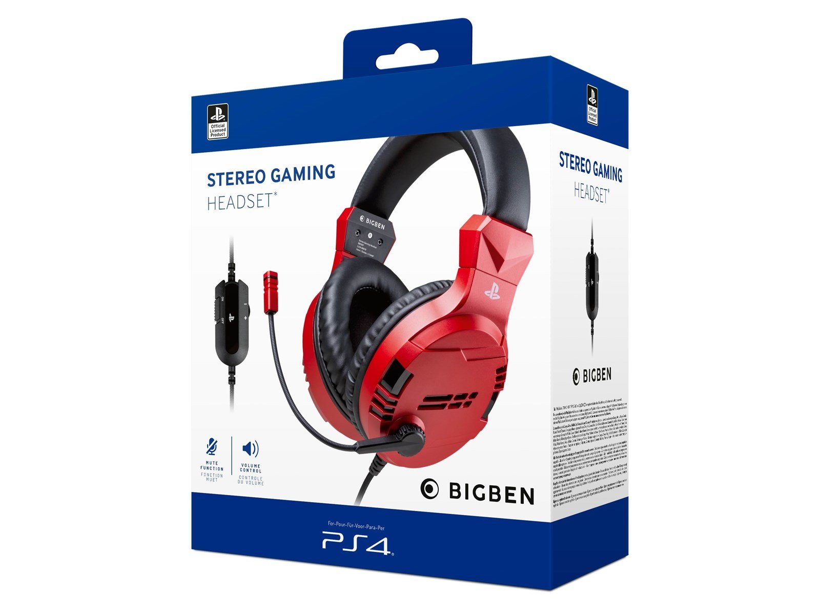 BigBen Interactive PS4/PS5 Gaming Headset V3 - Red