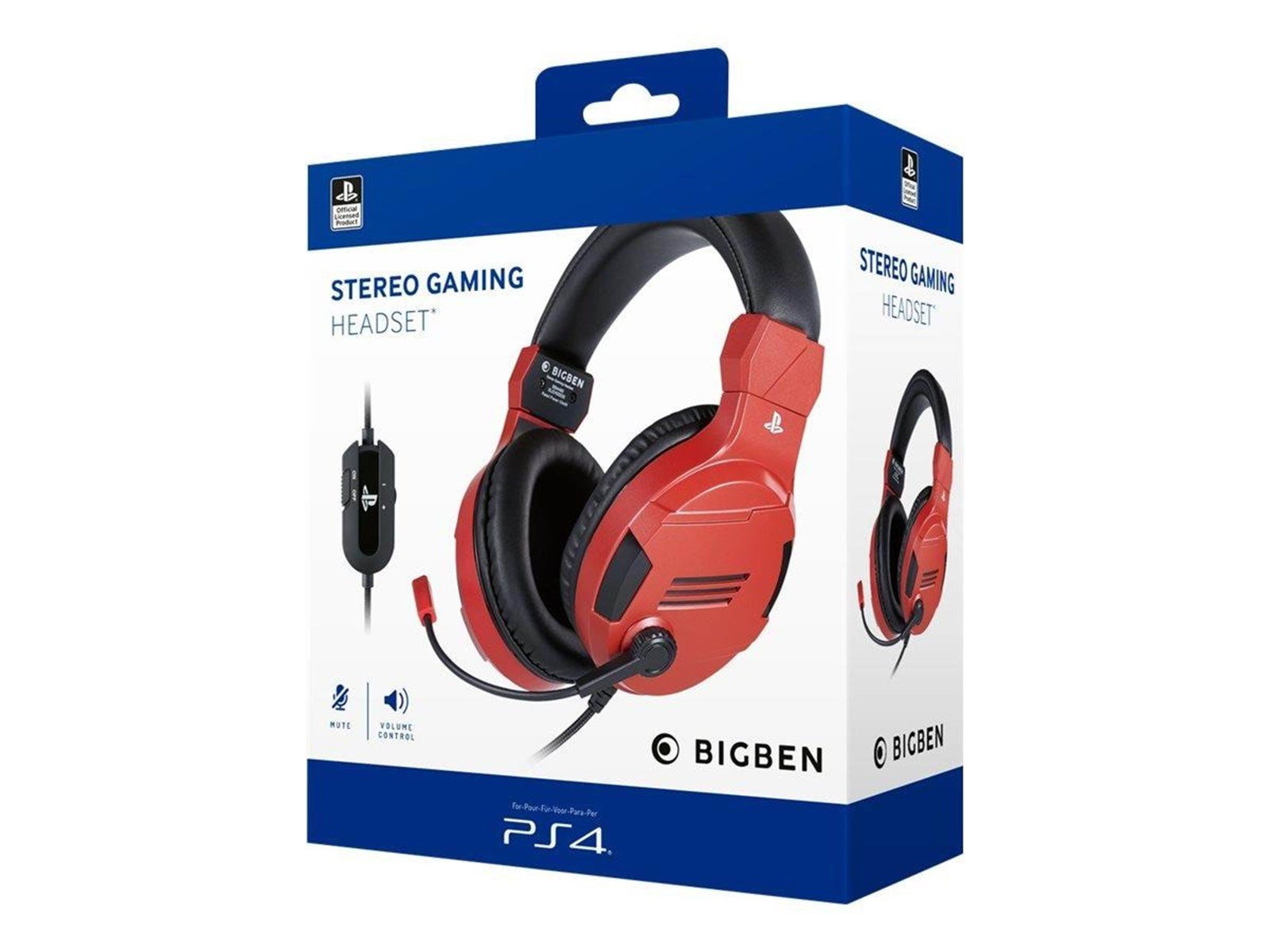BigBen Interactive PS4/PS5 Gaming Headset V3 - Red