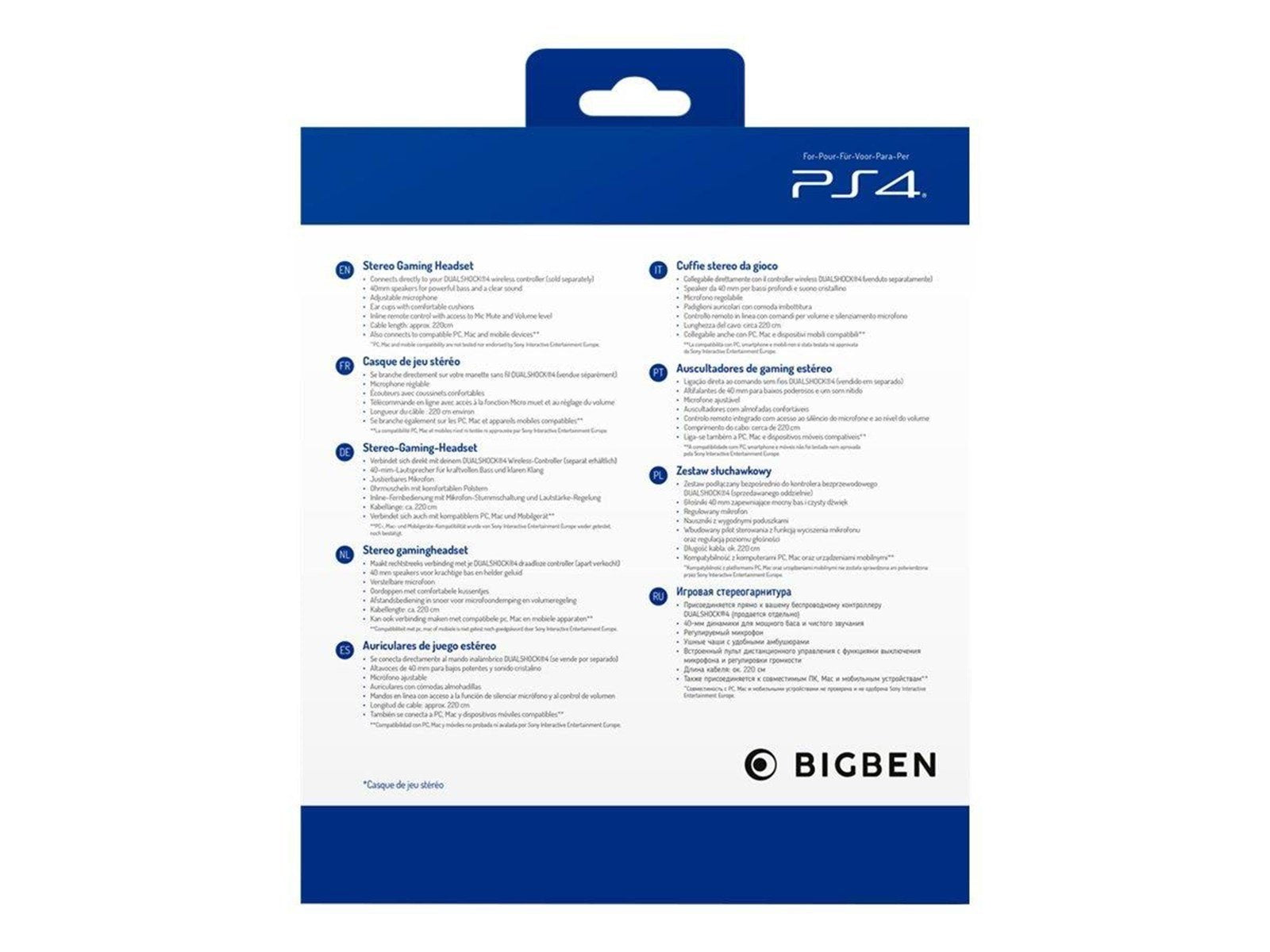 BigBen Interactive PS4/PS5 Gaming Headset V3 - Green - Wired Headset - Sony PlayStation 4