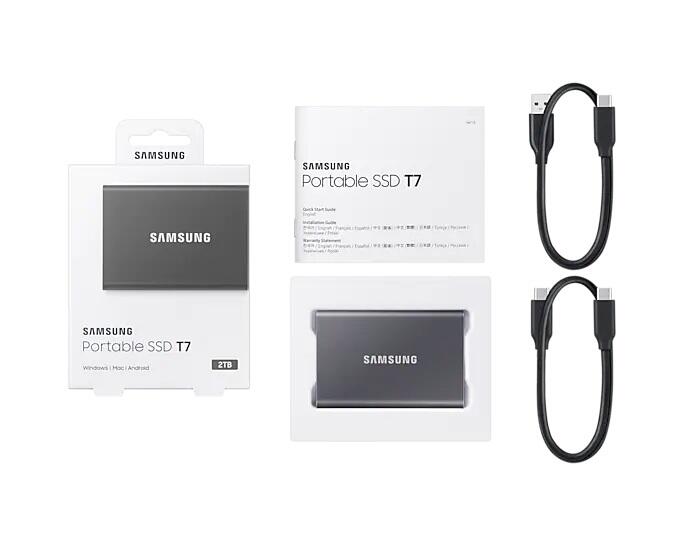 Samsung Portable SSD T7 1TB für PC/Mac (gray)