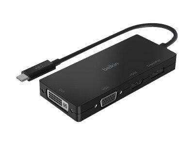 Belkin CONNECT USB-C auf HDMI/VGA/DisplayPort-Adapter, schwarz (AVC003btBK)