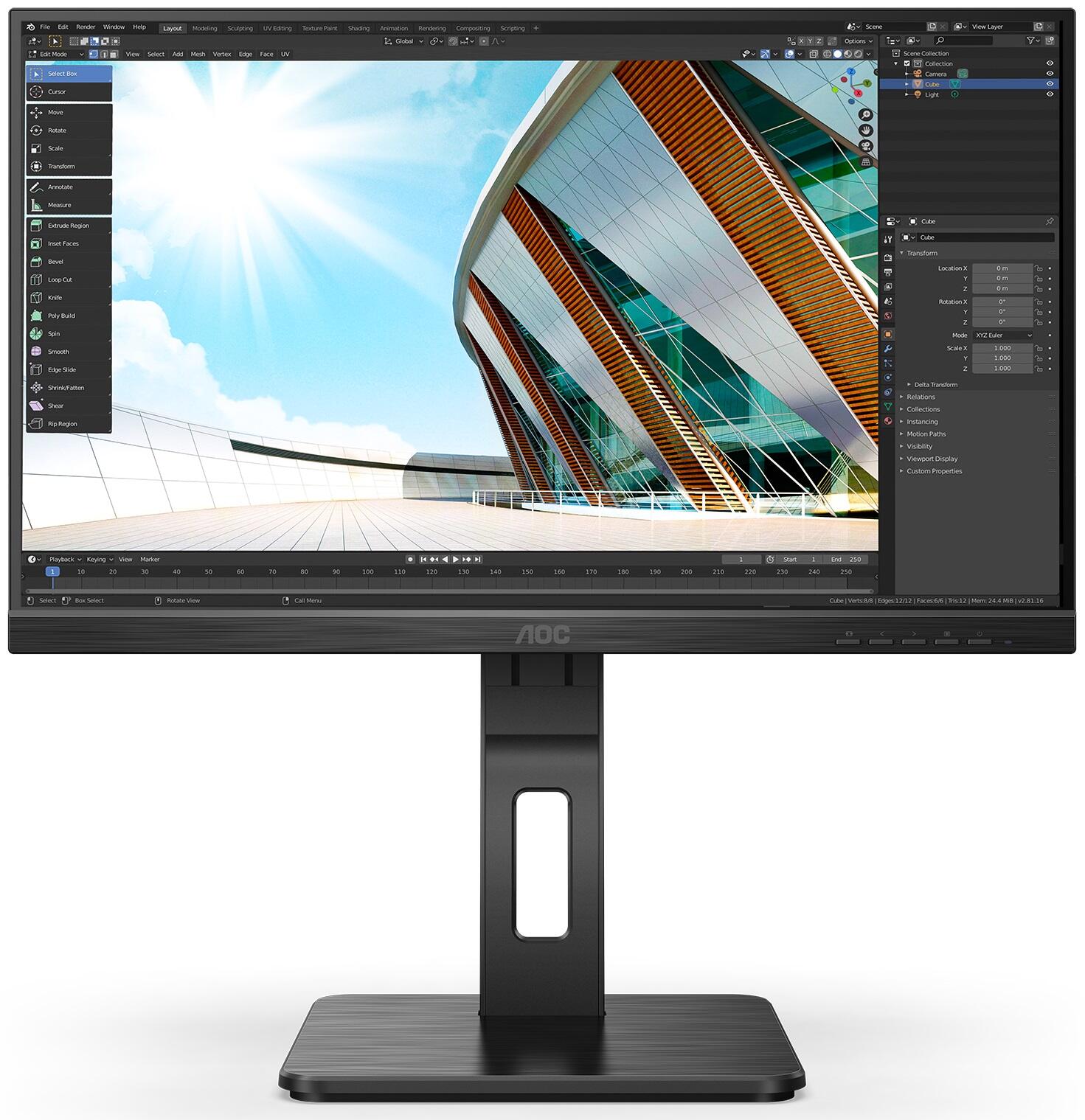 AOC 22P2Q Monitor 54,6 cm (21,5 Zoll)