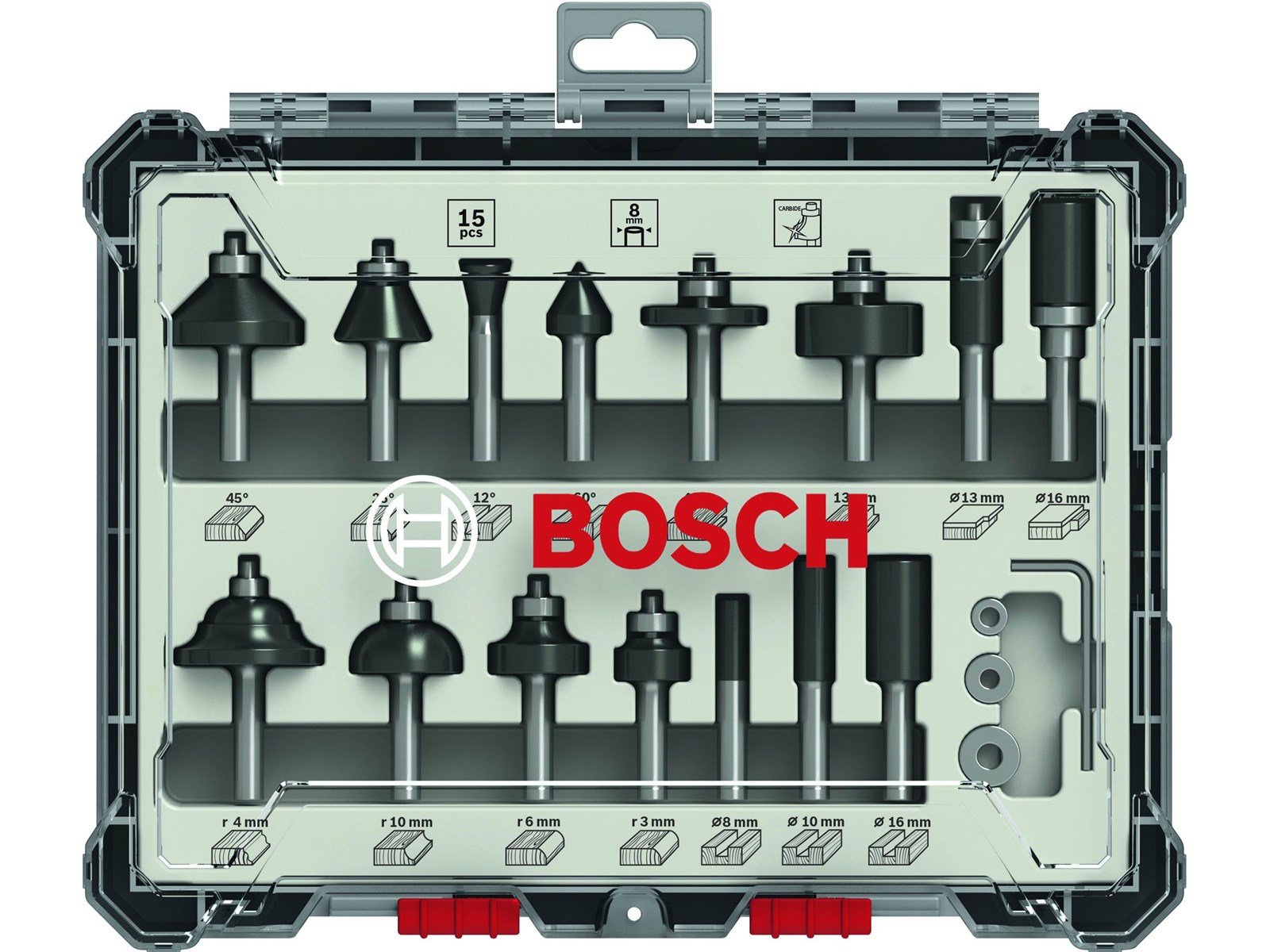 Bosch Bosc Router Set 2607017472       15 tlg. | 2607017