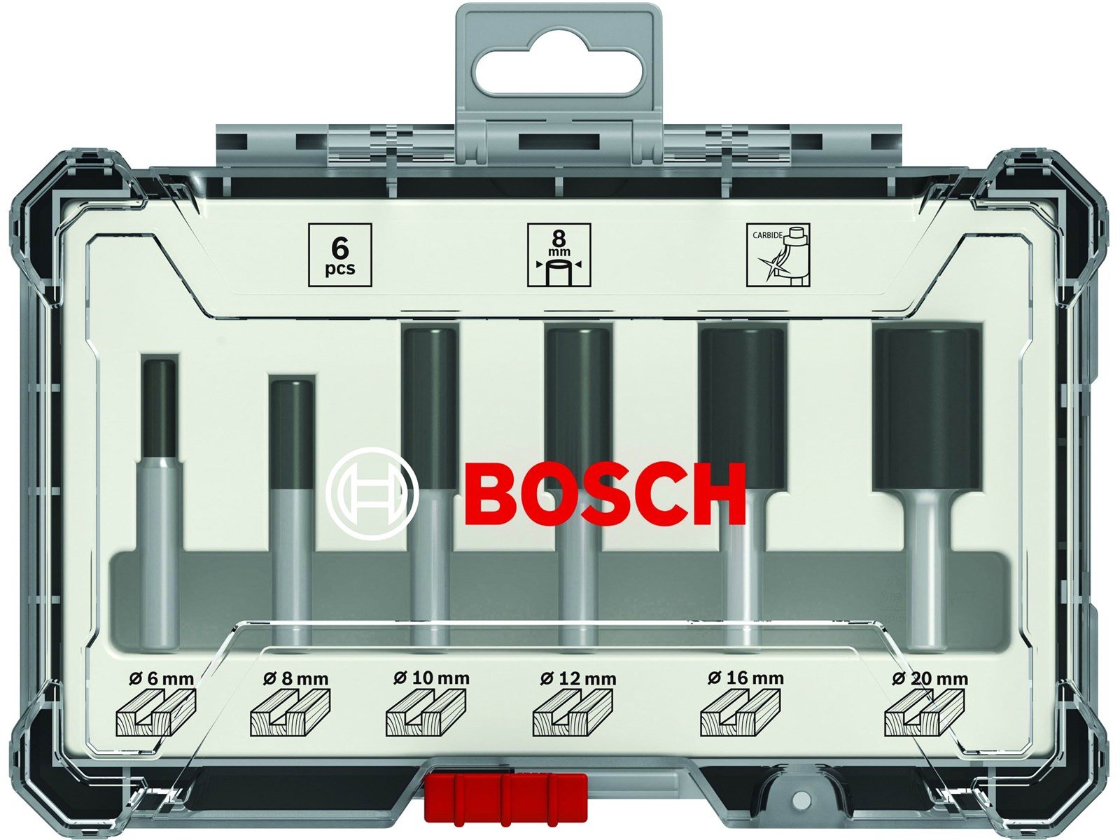 Bosch Bosc Fräsersatz 6 pcs Straight 6mm shank | 2607017