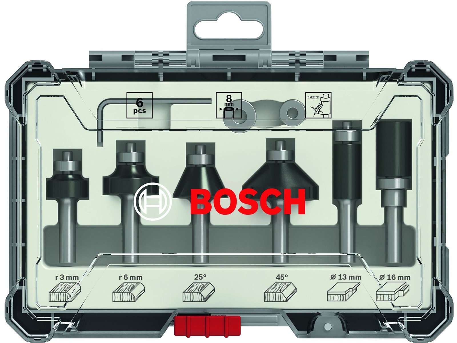 Bosch Bosc Fräsersatz 6 pcs Trim&Edging 8mm | 2607017469