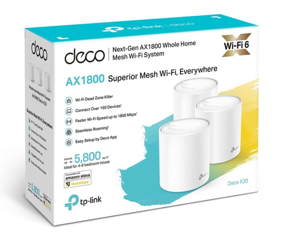TP-Link 3x Deco X20 AX1800 Whole Home Mesh WiFi 6 System