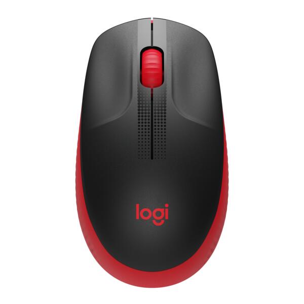 Logitech M190 Full-Size Wireless Maus (kabellos, rot)