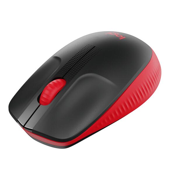 Logitech M190 Full-Size Wireless Maus (kabellos, rot)
