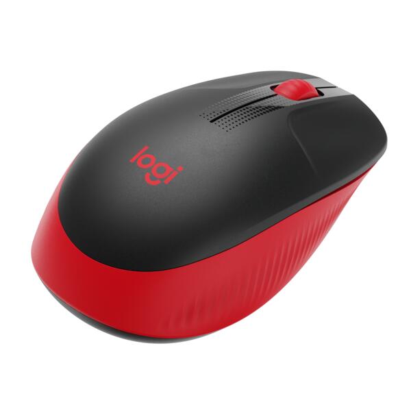Logitech M190 Full-Size Wireless Maus (kabellos, rot)